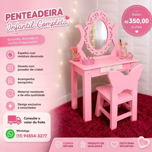 Penteadeira infantil 