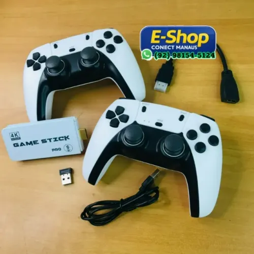 Gamer Stick 20.000 Mil Jogos Da Super Nintendo Com Controle Estilo PS5 