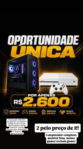 Pc e Xbox one S, 2 pelo preço de 1