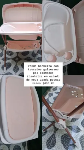Banheira com Trocador Galzerano Cromada