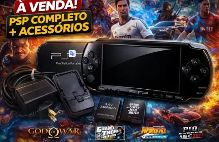 Psp - Sony Playstation Portátil (psp) 3001 Black (Usado)