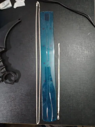 Vendo cordão 2mm e pulseira 3mm prata retirada em planaltina df