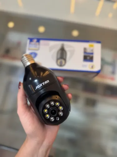 Camera Wifi Lâmpada Preta