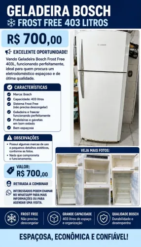 Geladeira fros free