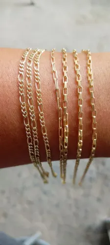 Pulseira de Moeda Antiga Fina (21 cm de comprimento)