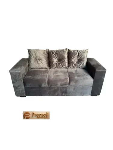 Sofa Pop Bela 3 / Lugares Cor Cinza - almofadas soltas - pode ter variação de tonalidade