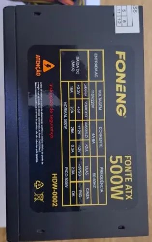 Fonte ATX Foneng 500W