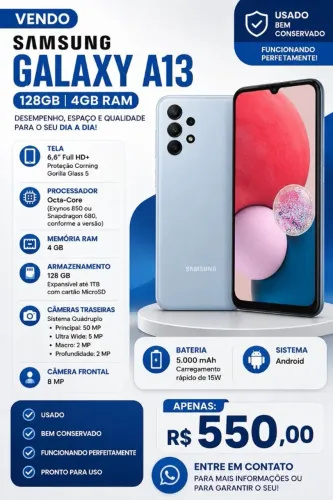 Galaxy A13 125gbs 4gb RAm