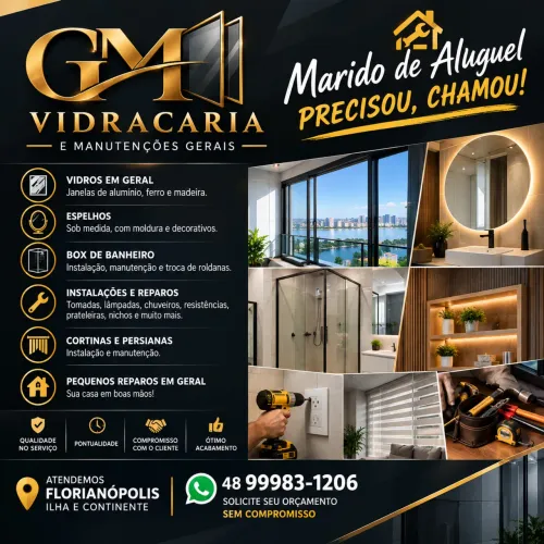 Marido de Aluguel em Florianópolis | Vidraçaria e Manutenções Gerais