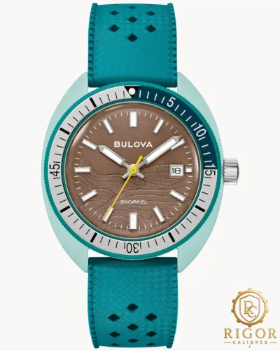 Relógio Bulova Snorkel Sea Turtle 98B446 - Edição em Cerâmica Híbrida e Mostrador Marrom