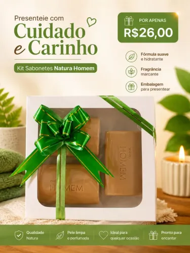 Sabonetes Natura Homem