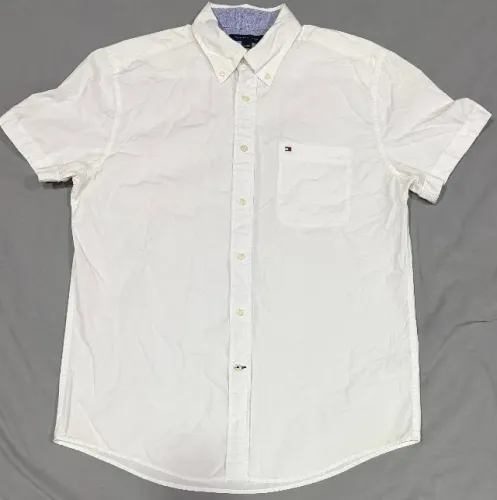 Camisa Masculina Tommy Hilfiger manga curta branca tamanho M. 