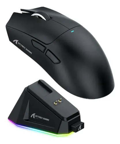 (Lacrado) Mouse Gamer Attack Shark x11 - Com dock de carregamento - 22000dpi - Tri Mode