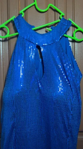 Roupa de Festa - Vestido longo azul