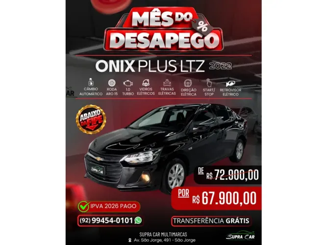 Chevrolet Onix Sedan Plus Premier 1.0 12V TB Flex Aut. 4P 2022