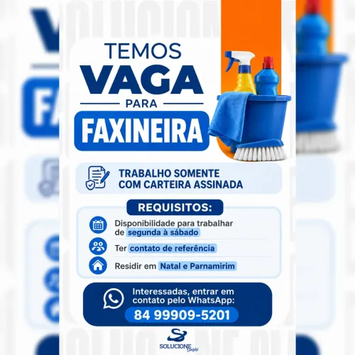 VAGA - FAXINEIRA