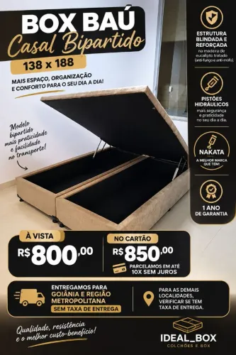 BOX BAU CASAL BIPARTIDO138×188 | NOVO