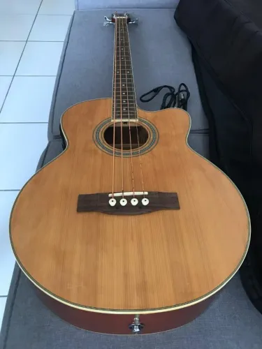 Baixolão Hofma Hbs190 Eletroacustico Nt + Capa
