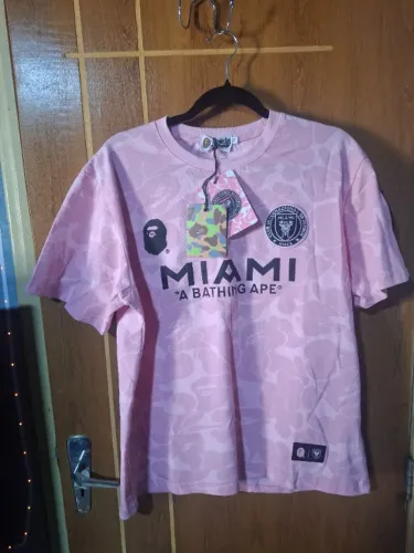 camisa bape x inter miami rosa g