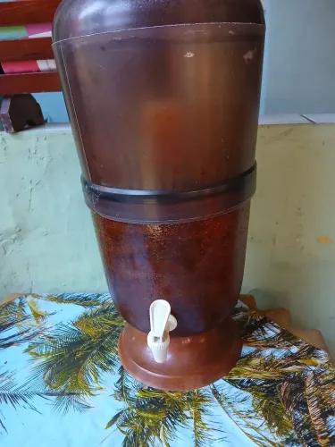 Filtro de água barro o parque de baixo como tem uma vela