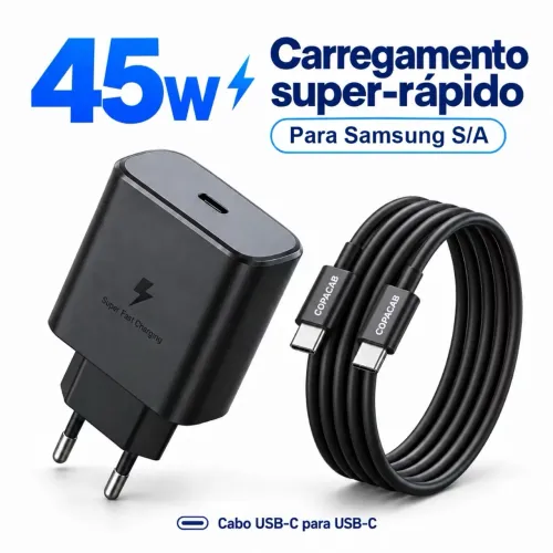 Carregador Ultrarrápido 45W para Samsung