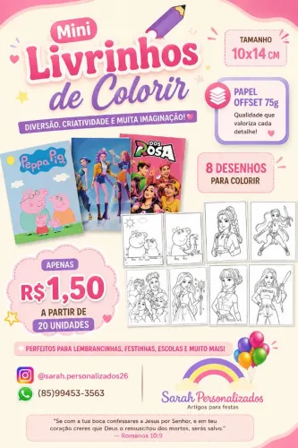 Livrinho Personalizado para colorir