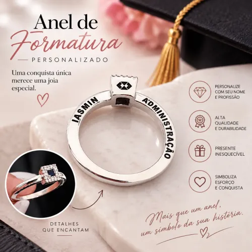 ? Anel de Formatura Personalizado | Sua Conquista Merece Uma Joia Que Tenha a Sua Cara 