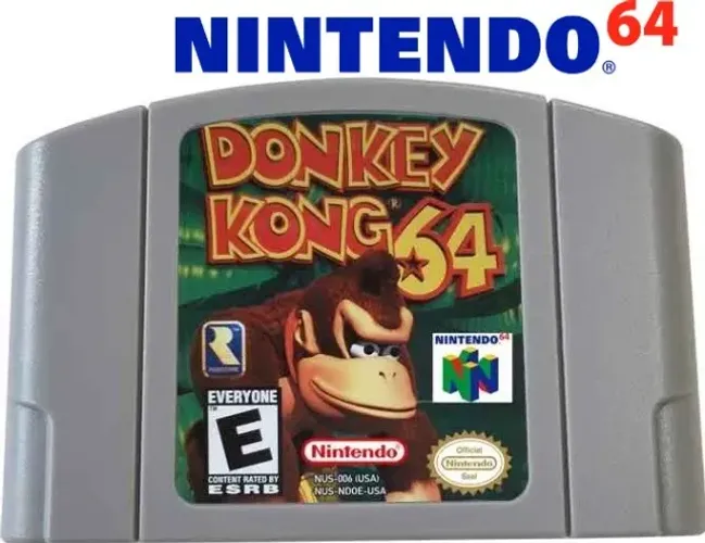 Cartucho de Jogo Donkey Kong 64 Nintendo 64 N64 Fita Versão Dos Eua Para CONSOLE De Jogos 