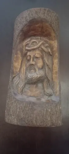 Escultura de Madeira - Face de Jesus