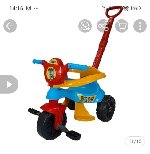 estou vendendo esse velocipe, porque não coube meu filho, ele nunca usou.