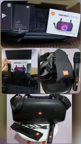 Caixa de Som JBL PartyBox On The Go (com microfone)