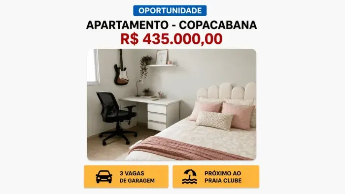 Imóvel para venda tem 66 metros quadrados com 2 quartos em Patrimônio - Uberlândia - MG