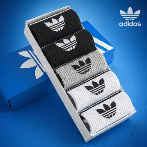 Caixa com5 meias adidas originale