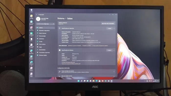 Monitor aoc 24 polegadas usado 