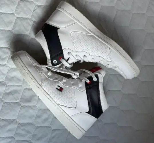 Tênis Tommy Hilfiger Original Branco Cano Alto 41 Novo