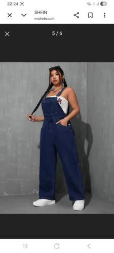 Jardineira/Macacão jeans feminino 