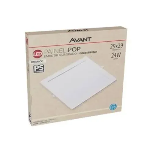 Painel/Plafon 24w embutir 6500k branco frio Avant