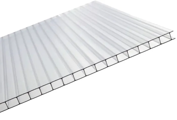Peça nova policarbonato cristal alveolar 4mm - 2,10m x 1m
