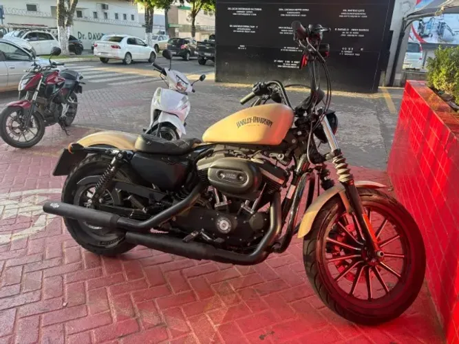 Harley Davidson XL883N Iron 2014 Bege - Com ACESSÓRIOS