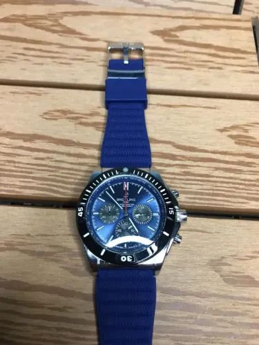 relógio breitling azul
