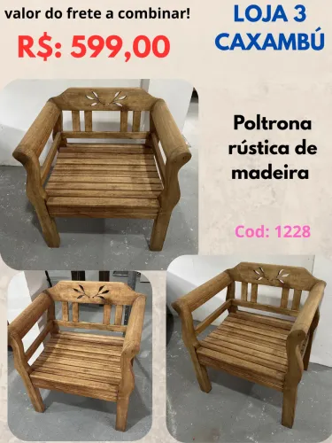 Poltrona de Madeira rústica