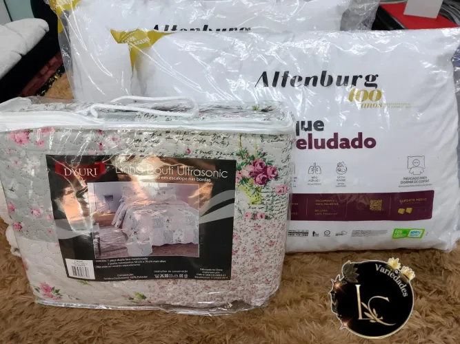 KIT 2 TRAVESSEIROS+COBRE LEITO CASAL 