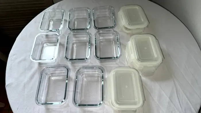 Kit 8 Potes Hermético Pequeno Marmita Multiuso 250ml Freezer/Microondas