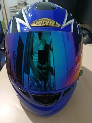 Capacete MS1 FF344 Azul - Kart / Colecionador - Conservação Impecável
