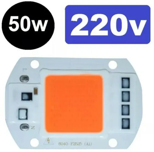 Led Super Power Cob 50w 220v Full Spectrum 380-840nm Grow Arduino Automação COD-CP288 