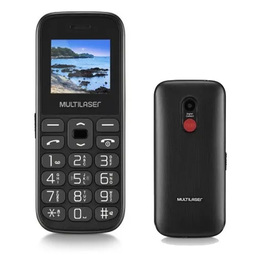 Celular Idoso Botão SOS Lanterna Dual Chip Alarme Bluetooth