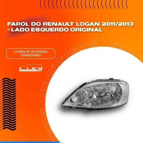 Farol Do Renault Logan 2011/2013 - Lado Esquerdo Original..