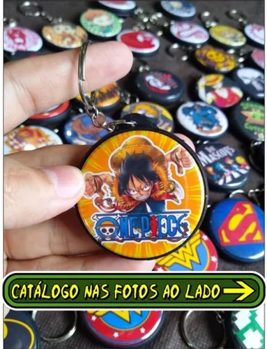 Chaveiros One Piece - NerdDog Store Luffy Trafalgar Akuma no Mi Nami Zoro Sanji Sunny