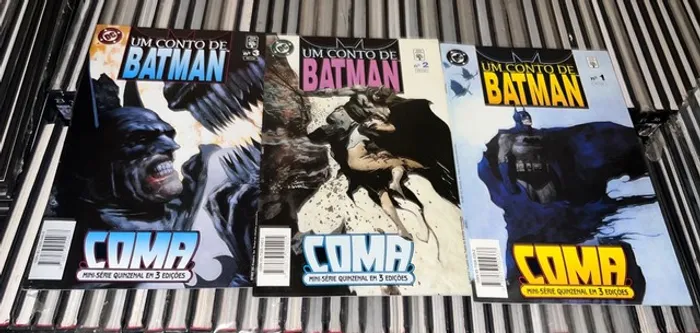 Um conto de batman coma minissérie em 3 edições.