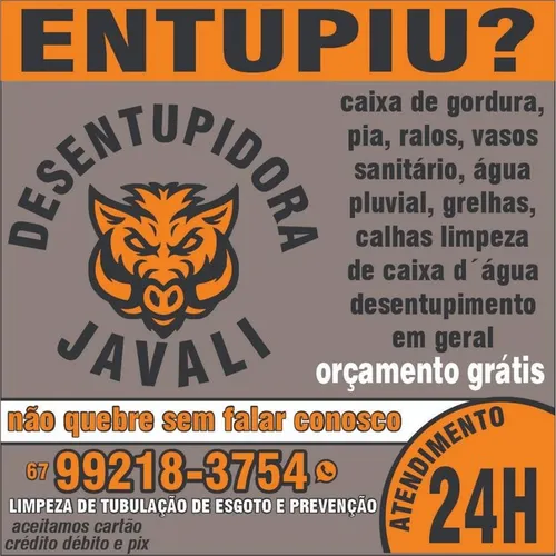 Desentupidora desentupimento atendimento em toda campo grande